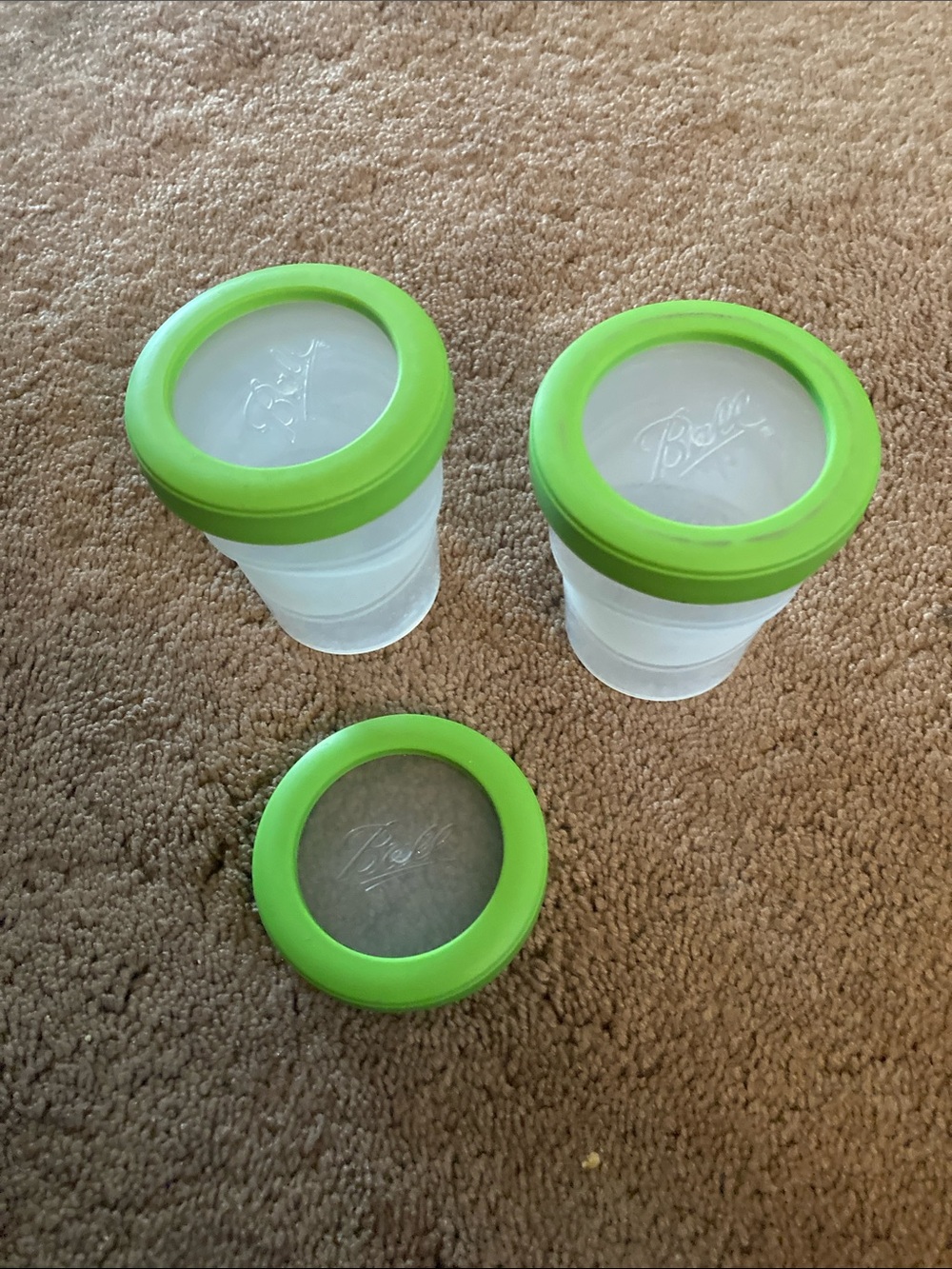 Ball Green Silicone Lid Storage Caps - Set of 3
